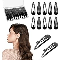 メタル　スターバースト　ヘアピン　サテンブラック SPINNS ヘアクリップ 「2個セット」スターモチーフ メタルヘア